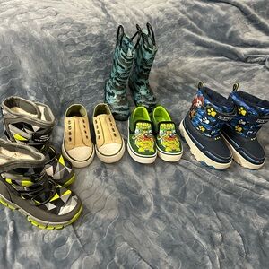 Kids Blue and Black Winter Boots